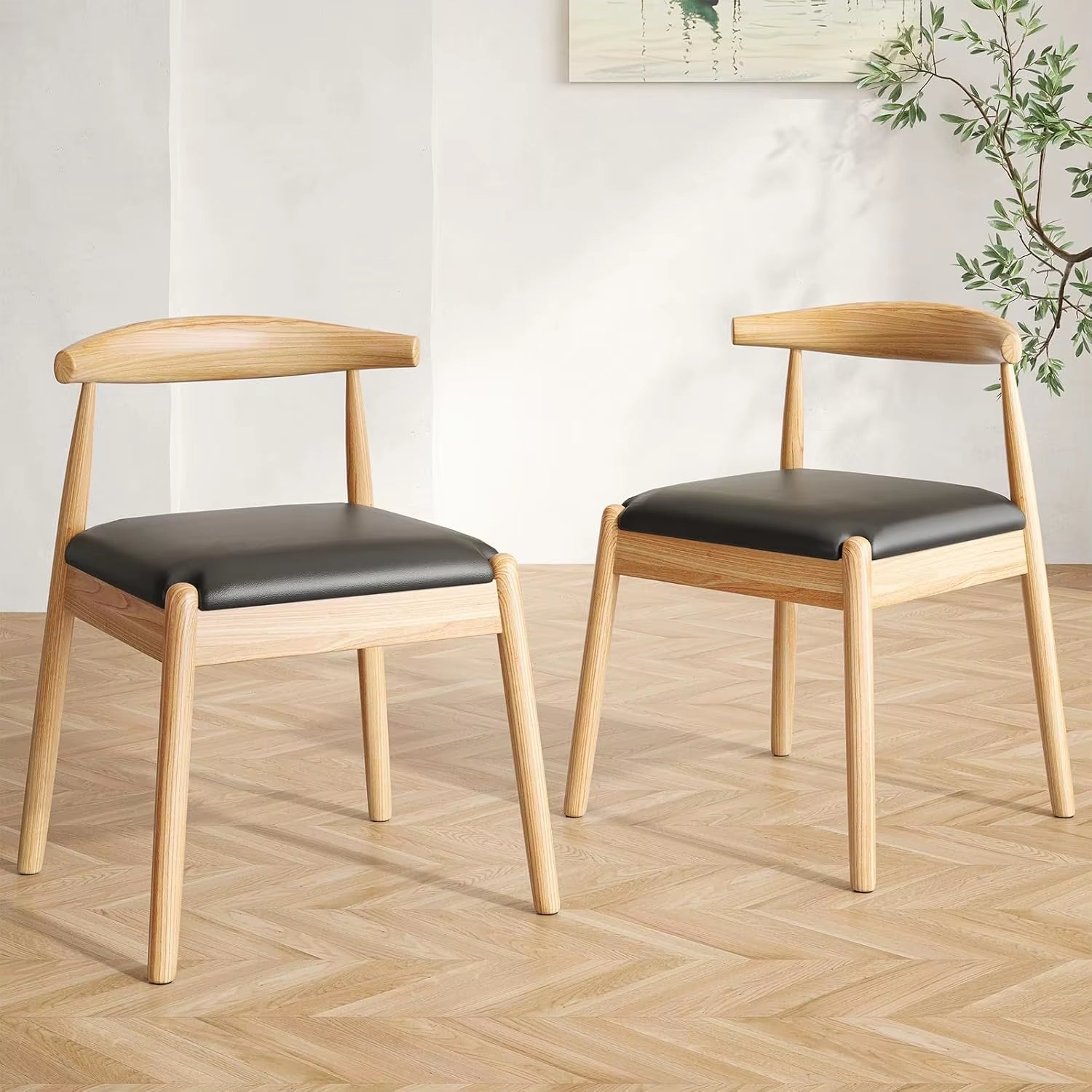 Dining Chairs Set of 2,Mid Century Modern Kitchen & Dining Room Chairs for Dining Room,Dining Table Chairs with Solid,Customized