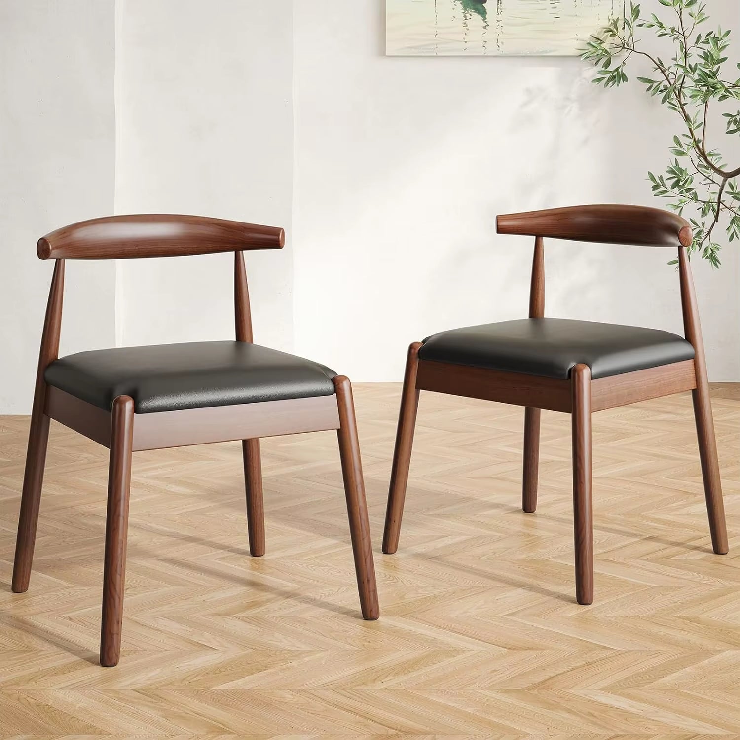 Dining Chairs Set of 2,Mid Century Modern Kitchen & Dining Room Chairs for Dining Room,Dining Table Chairs with Solid,Customized